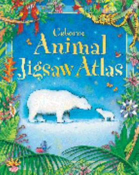 Hardcover Usborne Animal Jigsaw Atlas Book