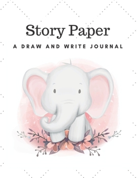 Story Paper A Draw and Write Journal: Dotted Midline and Drawn Space | Grades K-2 School Exercise Book. 120 Story Paper Pages