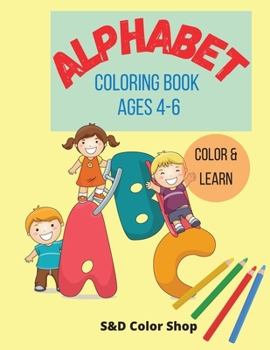 Paperback Alphabet coloring book: age 4-6 Book