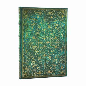 Misc. Emerald Flower MIDI Lined Hardcover Journal, 144pg, 120gsm, Marsh's Library by Paperblanks (Nature's Grace) Book