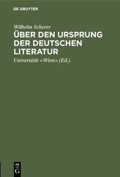 Hardcover Über den Ursprung der deutschen Literatur [German] Book
