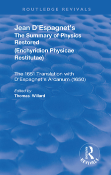 Paperback Jean D'Espagnet's The Summary of Physics Restored Book