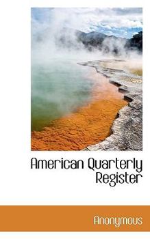 Paperback American Quarterly Register Book