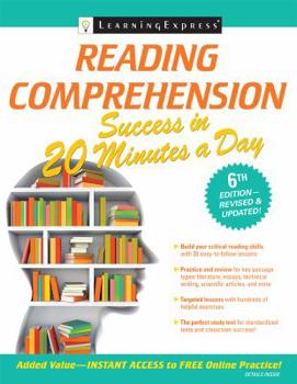 Paperback Reading Comprehension Success in 20 Minutes a Day Book
