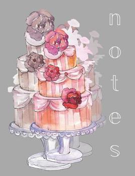 Notes: Beautiful Watercolor Cake Composition Notebook, Collage Ruled, Great For School Notes