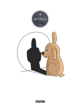 ZMUDACE Notizbuch Punktraster: in DIN A4 Softcover ZP020 Hund Schatten 156 leere gepunktete Seiten mit pers�nlichem Register + Seitenzahlen Zeichenbuch, Skizzenbuch, Dot Grid Notebook, Malbuch, Notizh