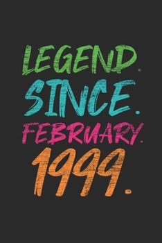 Legend Since February 1999: Journal for Birthday Gift Idea - Graph Ruled Notebook
