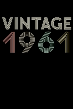 Paperback Vintage 1961 Notebook 59th Birthday Gift: Lined Notebook / Journal Gift, 120 Pages, 6x9, Soft Cover, Matte Finish Book