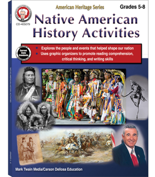 Paperback Native American History Activities Workbook, Grades 5 - 8: American Heritage Series Book
