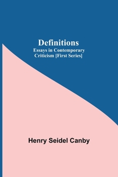 Paperback Definitions: Essays In Contemporary Criticism [First Series] Book