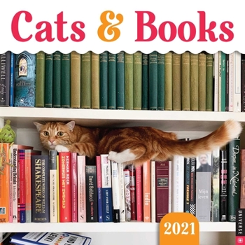 Calendar Cats & Books 2021 Wall Calendar Book