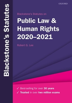 Paperback Blackstone's Statutes on Public Law & Human Rights 2020-2021 Book