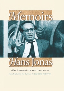 Paperback Memoirs: Hans Jonas Book