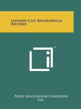 Paperback Ledyard-Cass Biographical Records Book