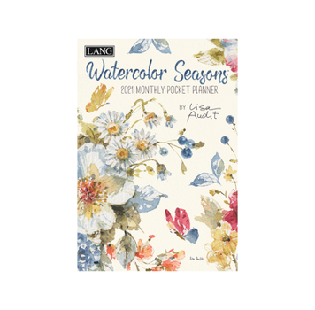 Calendar Watercolor Seasons 2021 Monthly Pocket Planner Book
