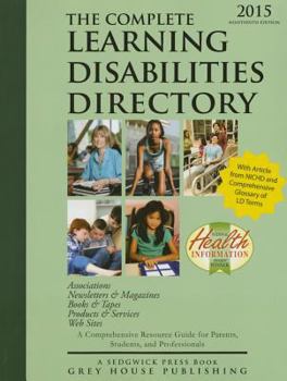 Paperback Complete Learning Disabilities Directory, 2015 Book