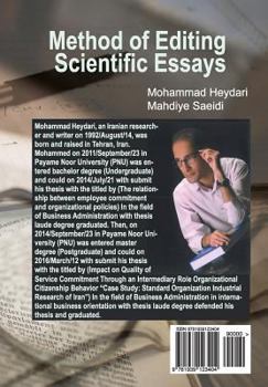 Paperback Method of Editing Scientific Essays Book