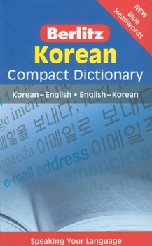 Vinyl Bound Berlitz Korean Compact Dictionary: Korean-English/English-Korean [Korean] Book