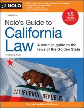 Paperback Nolo's Guide to California Law Book