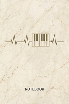Paperback Notebook: Piano Player Note Book Grid-lined 6x9 - Instruments Journal A5 Gridded - Instrumentalist Planner Piano Music 120 Pages Book