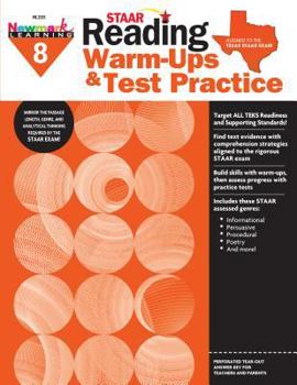 Paperback Staar: Reading Warm Ups and Test Practice G8 Workbook Book