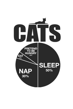 Carnet De Notes: Lazy Cats Sleeping Drôle Doux Meow Cadeau Mémé 120 Pages, 6X9 (Environ A5), Blanc / Croquis (French Edition)