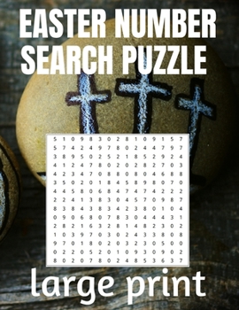 Paperback Easter Number Search Puzzle: Large Print Puzzle Book to Keep Your Mind Sharp [Large Print] Book