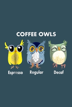 Coffee owls: Notebook for Owl Lovers-College Ruled Lined Blank 6x9 inch 110 page-Daily Journal for Girls Diary for Women Perfect gift for Holiday-Bird ... Notebooks (Owl Journal Notebook)