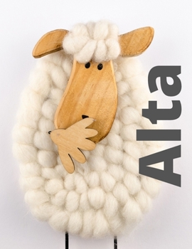 Alta: Checkered Notebook with Name for Girls and Women, XL 8.5"x 11", 120 Pages, Paperback