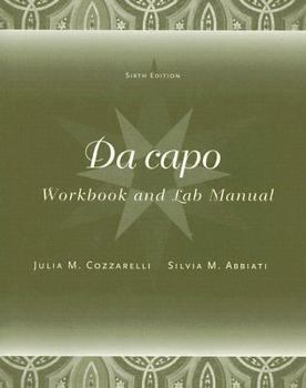 Paperback Workbook/Lab Manual for Da capo, 6th [Italian] Book