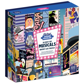Hardcover 50 Must-See Musicals Bucket List Puzzle Box: 1000 Pieces Book
