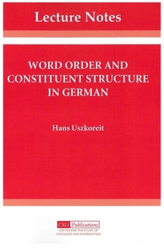 Paperback Word Order and Constituent Structure in German Book