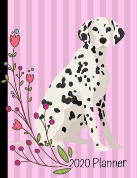 Paperback 2020 Planner: Dalmatian Dog Pink 2020 Monthly Planner Organizer Undated Calendar And ToDo List Tracker Notebook Book