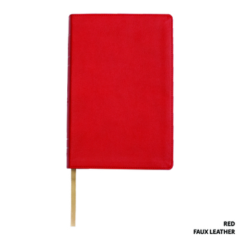 Imitation Leather Legacy Standard Bible, Handy Size Paste-Down Red Faux Leather Red Letter Indexed Book