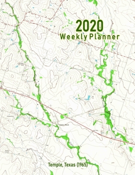 Paperback 2020 Weekly Planner: Temple, Texas (1965): Vintage Topo Map Cover Book