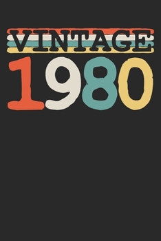 Paperback Notebook: 1980 Dot Grid 6x9 120 Pages Book