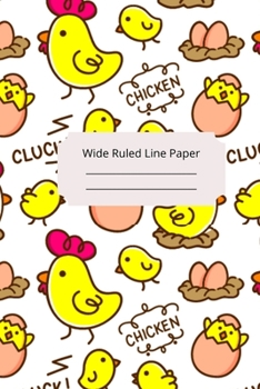 Paperback Baby Chicken Theme Wide Ruled Line Paper Book