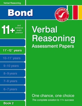 Paperback Bond Verbal Reasoning Assessment Papers 11+-12+ Years Book 2 Book