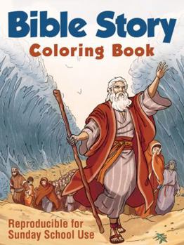 Paperback Bible Story Coloring Book: Reproducible for Sunday School Use Book