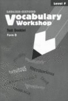 Hardcover Vocabulary Workshop Test Booklet, Form B (Level F) Book