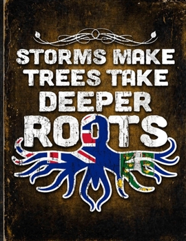 Storms Make Trees Take Deeper Roots: British Virgin Islands Flag Customized Personalized Gift for Virgin Islander Coworker Friend  Planner Daily Weekly Monthly Undated Calendar Organizer Journal