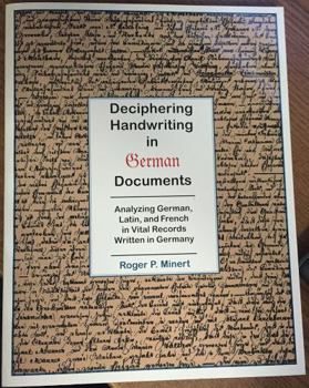 Hardcover Deciphering handwriting in German documents: Analyzing German, Latin, and French in vital records written in Germany Book