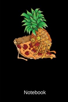 Paperback Pineapple Pizza Notebook: Dot Grid Notebook With 120 Pages Book