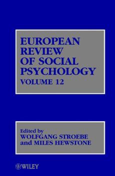 Hardcover European Review of Social Psychology, Volume 12 Book