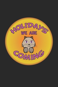 Paperback Holidays we are coming: Notebook, Journal - Gift Idea for Cat Lovers - checkered - 6x9 - 120 pages Book