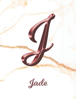 Jade: 1 Year Weekly Planner with Note Pages (12 Months) | White Marble Rose Gold Pink Effect Letter J | 2020 - 2021 | Week Planning | Monthly ... | Plan Each Day, Set Goals & Get Stuff Done