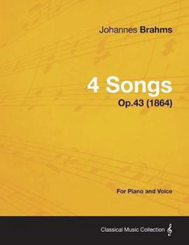 Paperback 4 Songs - For Piano and Voice Op.43 (1864) Book