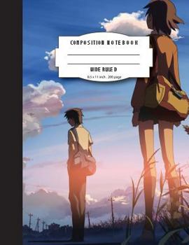Composition Notebook Wide Ruled 200 Pages, 8. 5 X 11 Inch, Anime Cover : Large Composition Book Journal for School Student/teacher/office