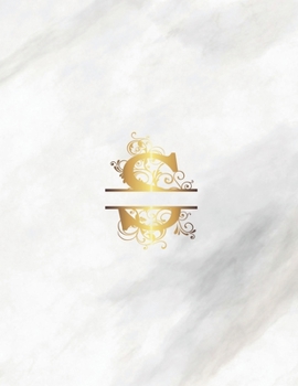 Paperback S: Monogram Initial Weekly Academic Planner Marble 8.5 x 11 Book