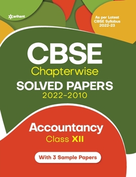 Paperback CBSE Chapterwise Solved Papers 2022-2010 ACCOUNTANCY Class 12th Book